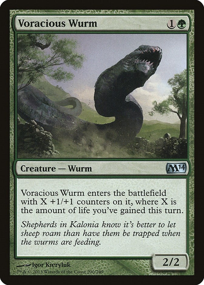 Image for Voracious Wurm (200) [Magic 2014 (M14)] - Magic: The Gathering