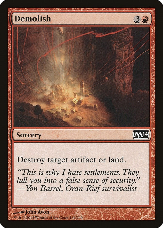 Image for Demolish (136) [Magic 2014 (M14)] - Magic: The Gathering