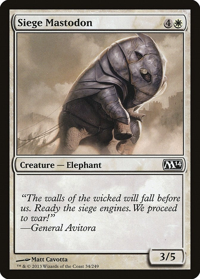 Image for Siege Mastodon (34) [Magic 2014 (M14)] - Magic: The Gathering