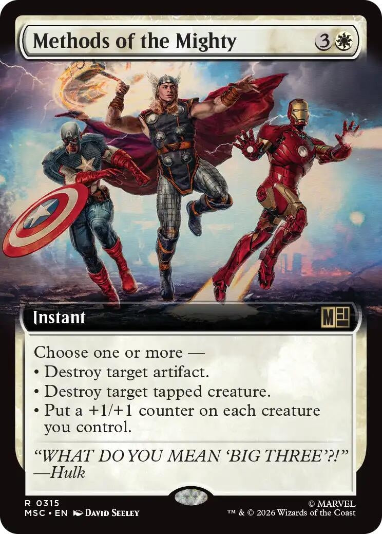 Image for Methods of the Mighty (Extended Art) (315) [Commander: Marvel Super Heroes] - Magic: The Gathering