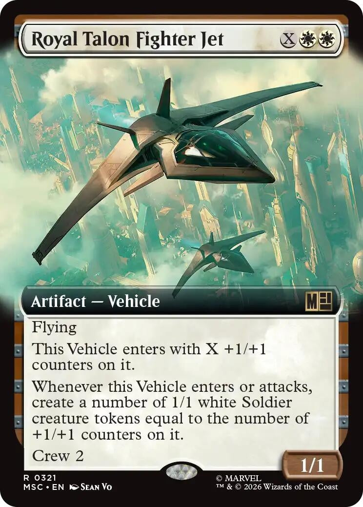 Image for Royal Talon Fighter Jet (Extended Art) (321) [Commander: Marvel Super Heroes] - Magic: The Gathering