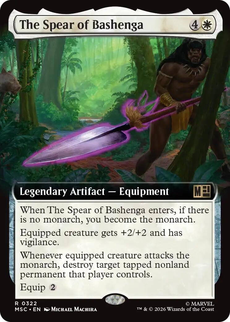 Image for The Spear of Bashenga (Extended Art) (322) [Commander: Marvel Super Heroes] - Magic: The Gathering