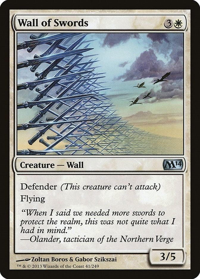 Image for Wall of Swords (41) [Magic 2014 (M14)] - Magic: The Gathering