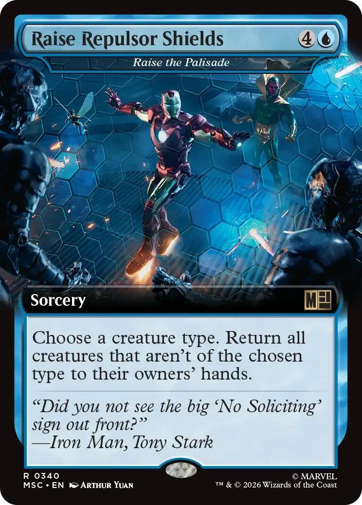 Image for Raise Repulsor Shields - Raise the Palisade (Extended Art) (340) [Commander: Marvel Super Heroes] - Magic: The Gathering