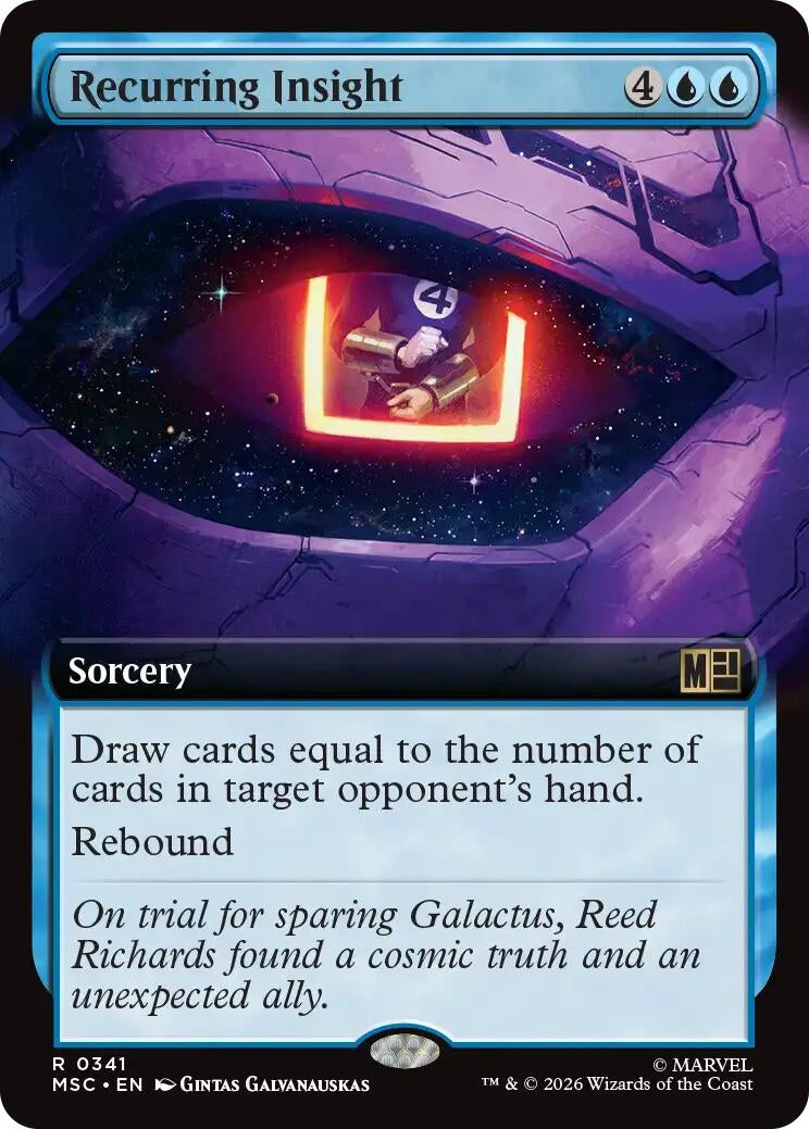 Image for Recurring Insight (Extended Art) (341) [Commander: Marvel Super Heroes] - Magic: The Gathering
