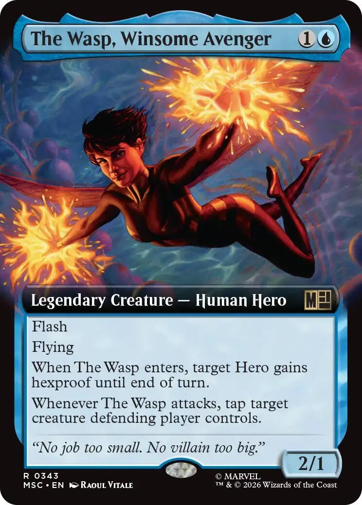 Image for The Wasp, Winsome Avenger (Extended Art) (343) [Commander: Marvel Super Heroes] - Magic: The Gathering