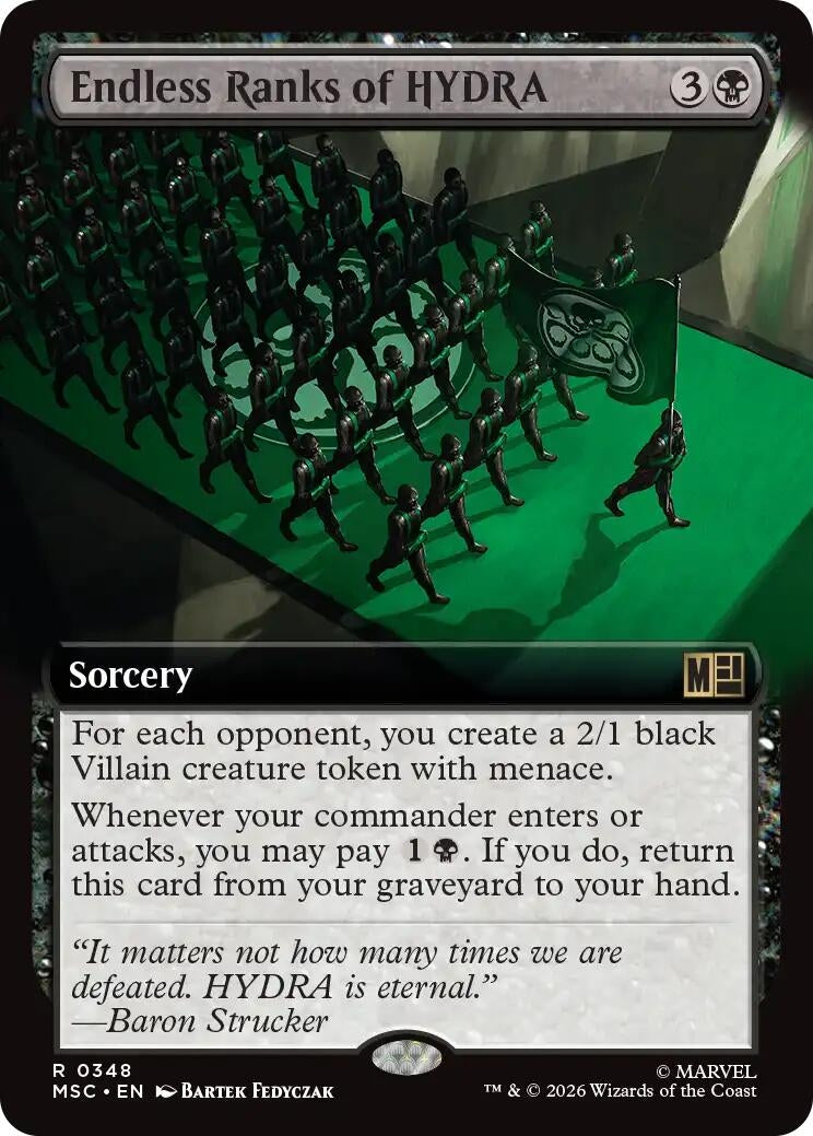 Image for Endless Ranks of HYDRA (Extended Art) (348) [Commander: Marvel Super Heroes] - Magic: The Gathering