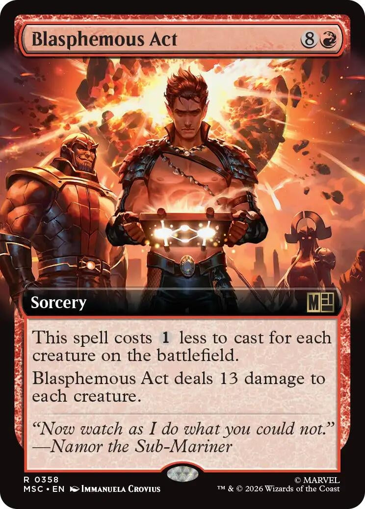 Image for Blasphemous Act (Extended Art) (358) [Commander: Marvel Super Heroes] - Magic: The Gathering