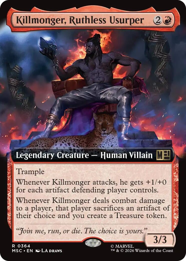 Image for Killmonger, Ruthless Usurper (Extended Art) (364) [Commander: Marvel Super Heroes] - Magic: The Gathering