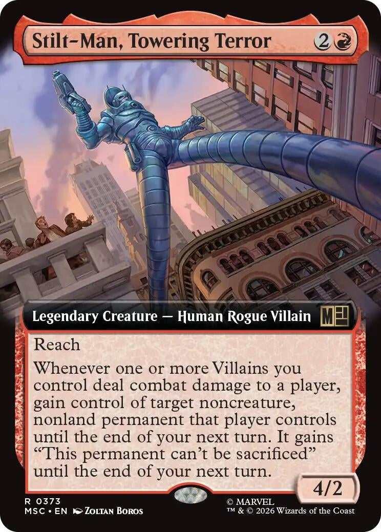 Image for Stilt-Man, Towering Terror (Extended Art) (373) [Commander: Marvel Super Heroes] - Magic: The Gathering