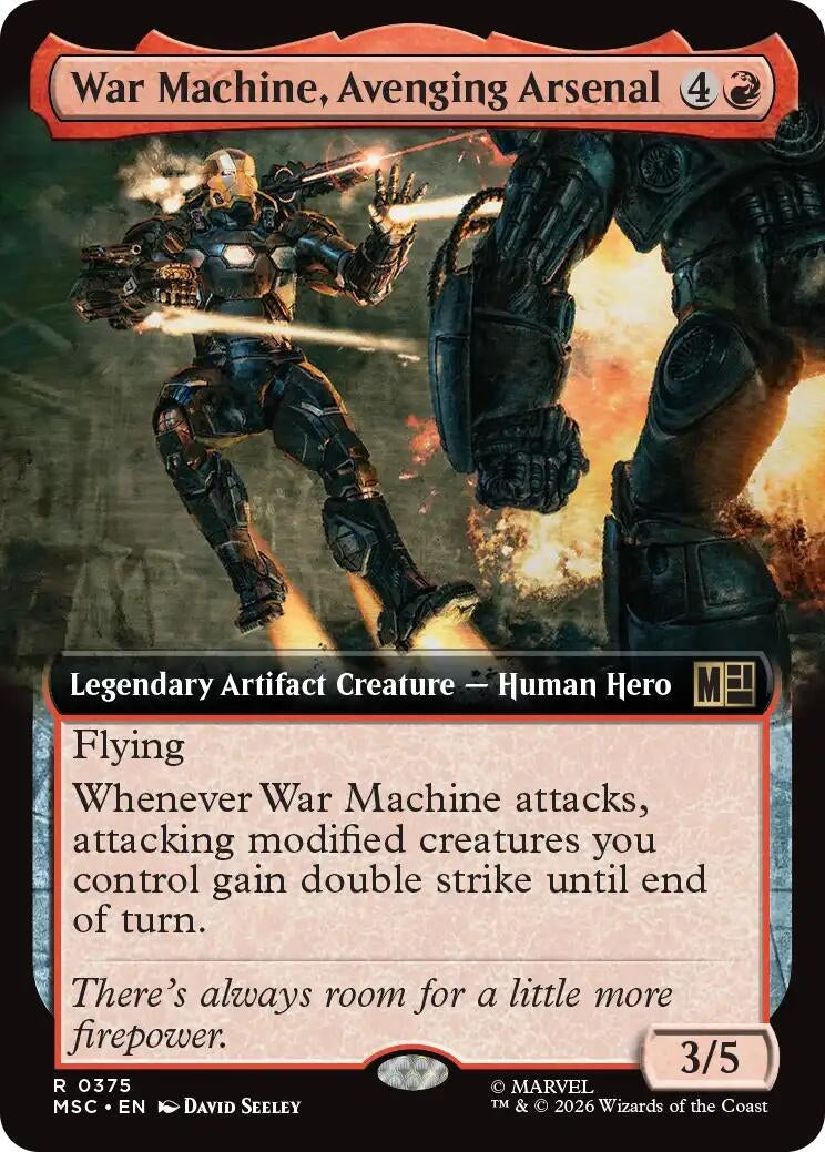 Image for War Machine, Avenging Arsenal (Extended Art) (375) [Commander: Marvel Super Heroes] - Magic: The Gathering