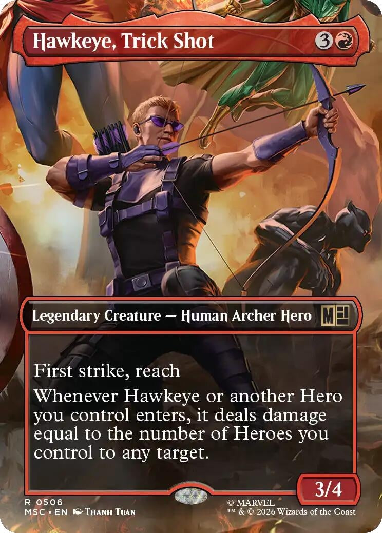 Image for Hawkeye, Trick Shot (Borderless) (506) [Commander: Marvel Super Heroes] - Magic: The Gathering