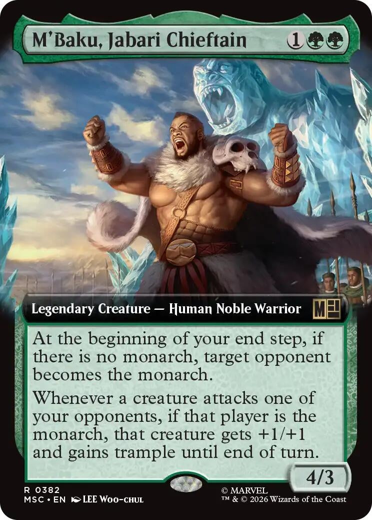 Image for M'Baku, Jabari Chieftain (Extended Art) (382) [Commander: Marvel Super Heroes] - Magic: The Gathering