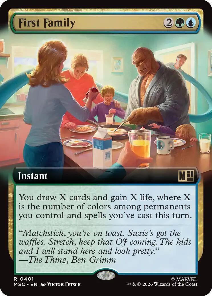 Image for First Family (Extended Art) (401) [Commander: Marvel Super Heroes] - Magic: The Gathering