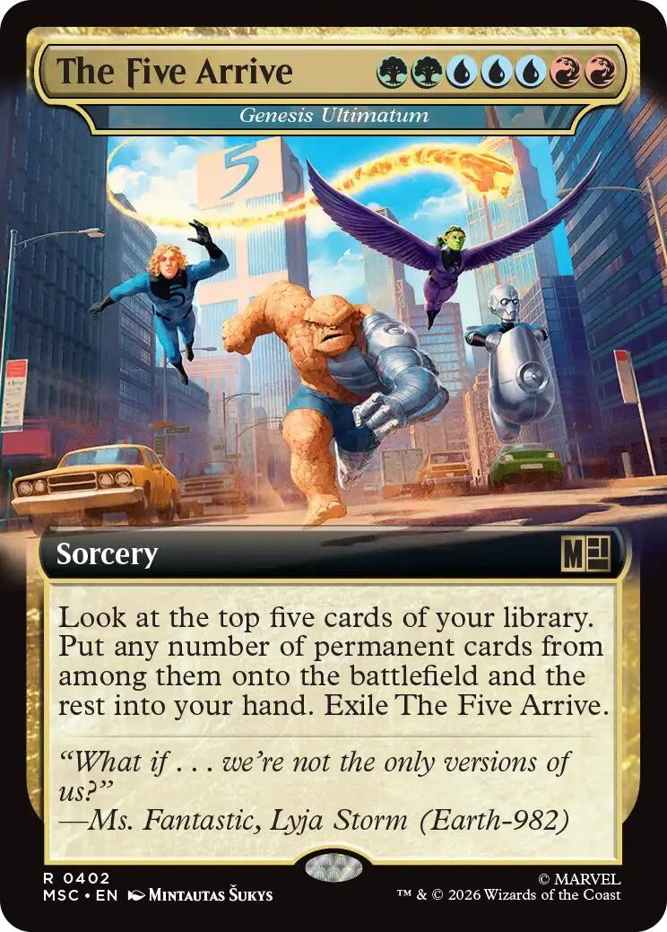 Image for The Five Arrive - Genesis Ultimatum (Extended Art) (402) [Commander: Marvel Super Heroes] - Magic: The Gathering
