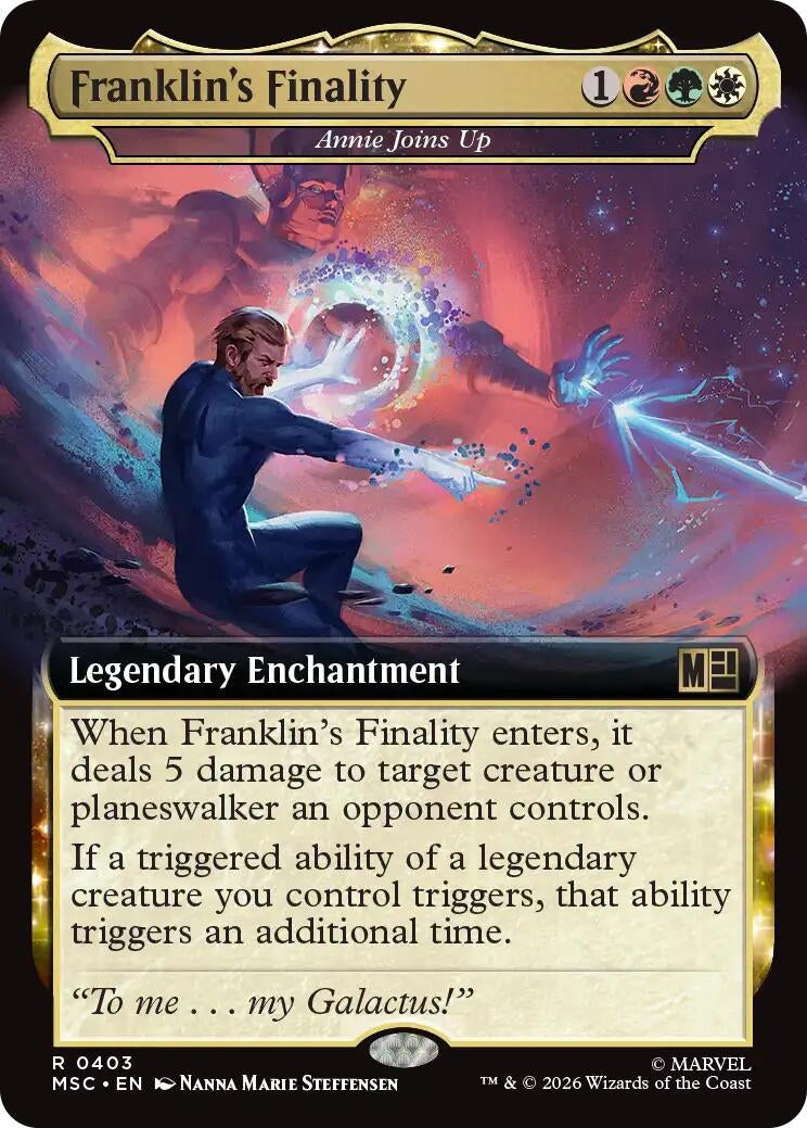 Image for Franklin's Finality - Annie Joins Up (Extended Art) (403) [Commander: Marvel Super Heroes] - Magic: The Gathering