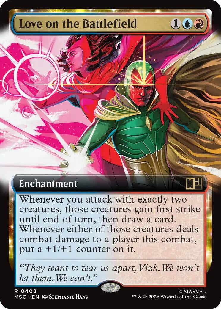 Image for Love on the Battlefield (Extended Art) (408) [Commander: Marvel Super Heroes] - Magic: The Gathering