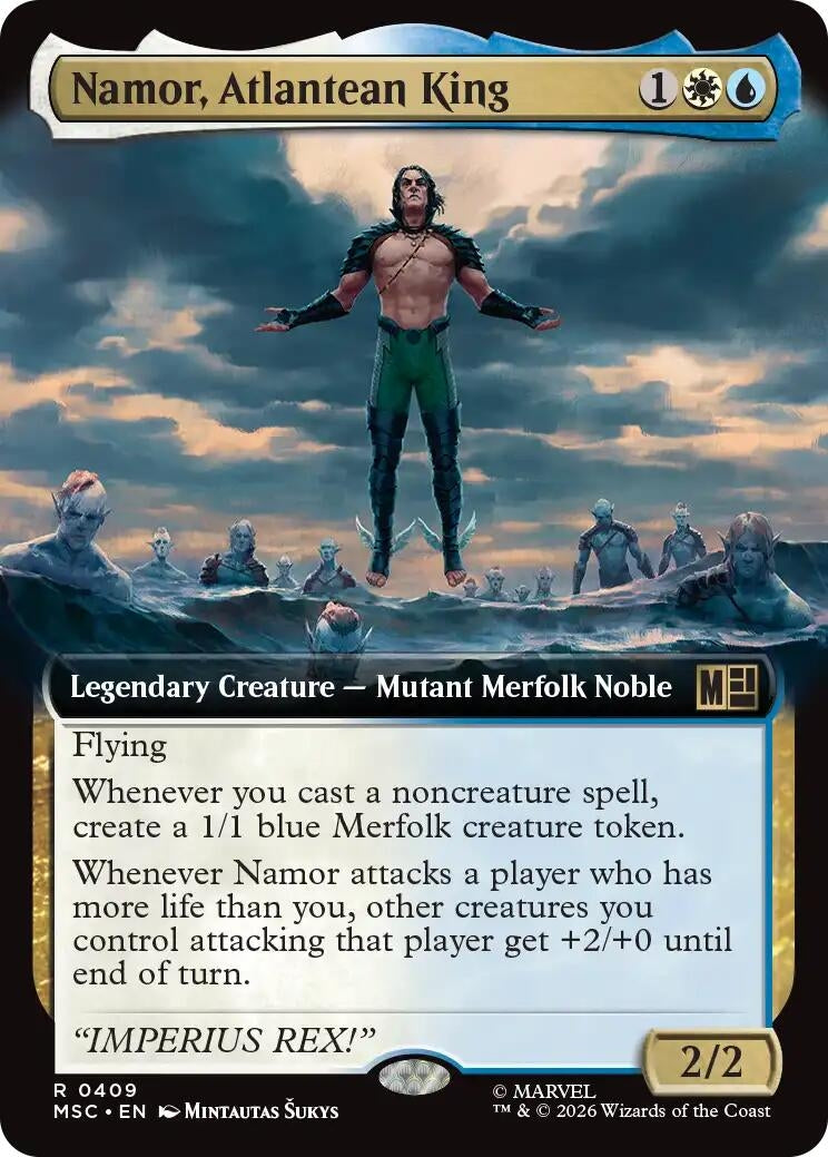 Image for Namor, Atlantean King (Extended Art) (409) [Commander: Marvel Super Heroes] - Magic: The Gathering