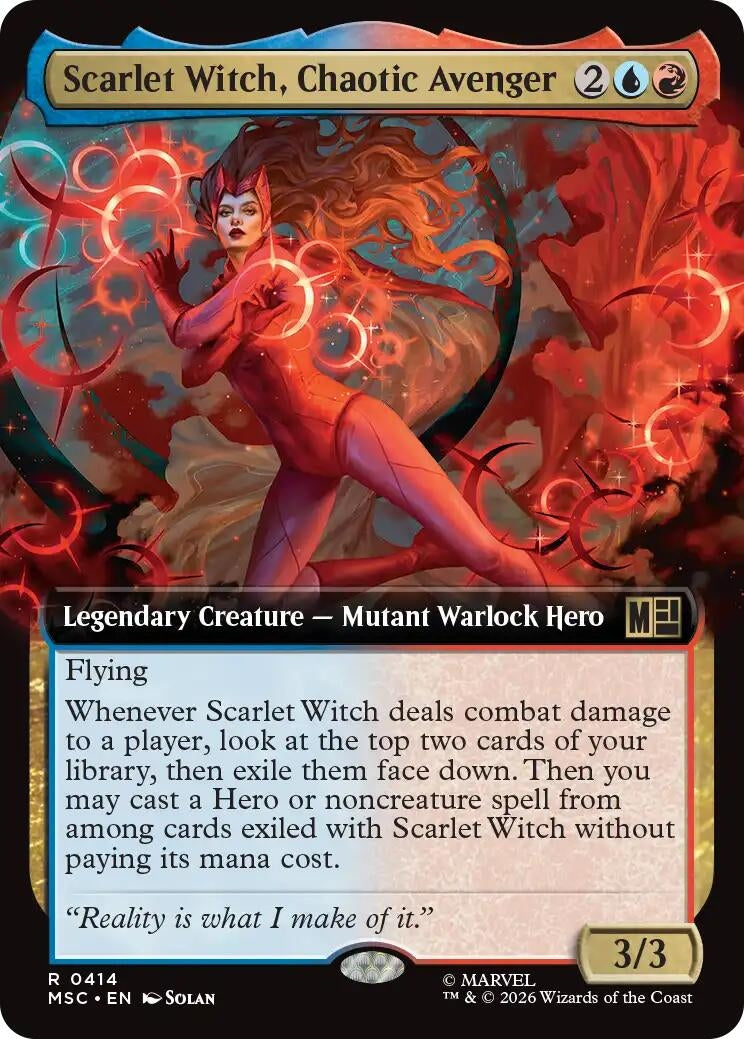 Image for Scarlet Witch, Chaotic Avenger (Extended Art) (414) [Commander: Marvel Super Heroes] - Magic: The Gathering