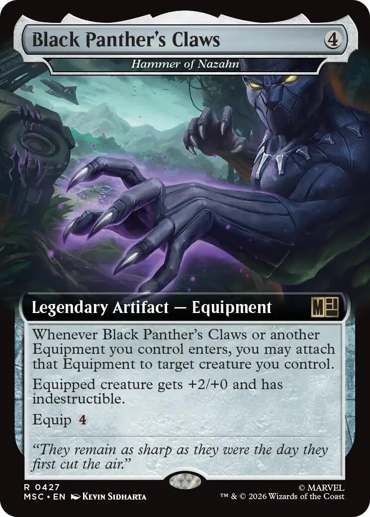 Image for Black Panther's Claws (Extended Art) (427) [Commander: Marvel Super Heroes] - Magic: The Gathering