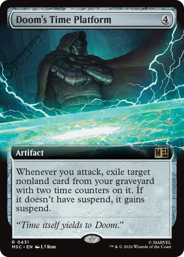 Image for Doom's Time Platform (Extended Art) (431) [Commander: Marvel Super Heroes] - Magic: The Gathering