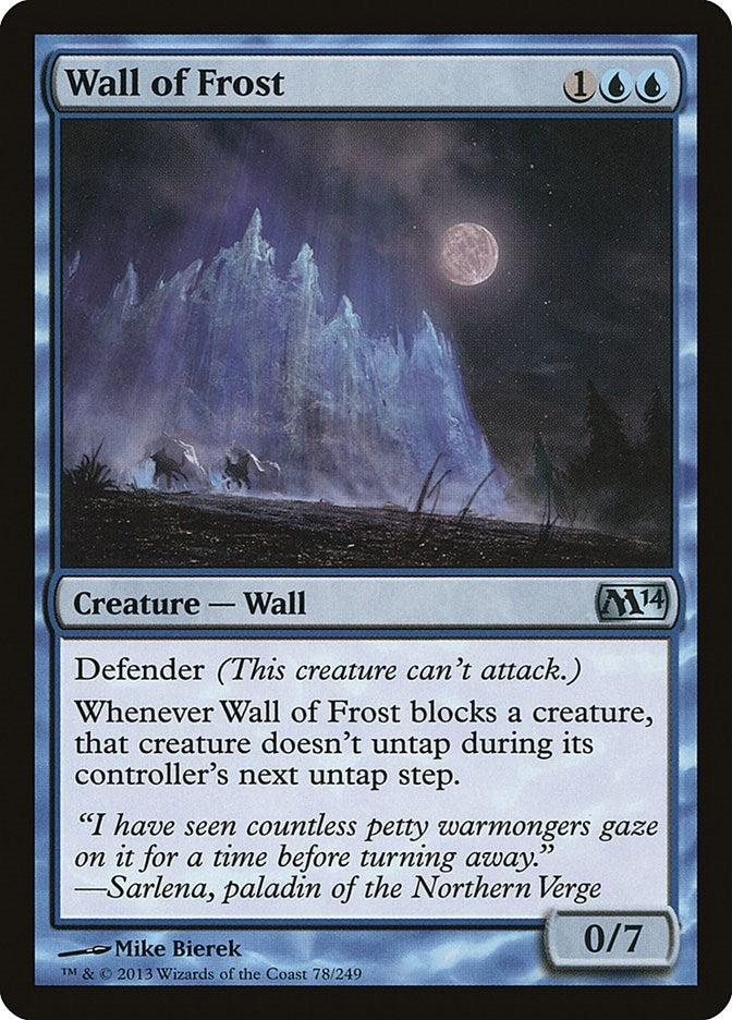 Image for Wall of Frost (78) [Magic 2014 (M14)] - Magic: The Gathering
