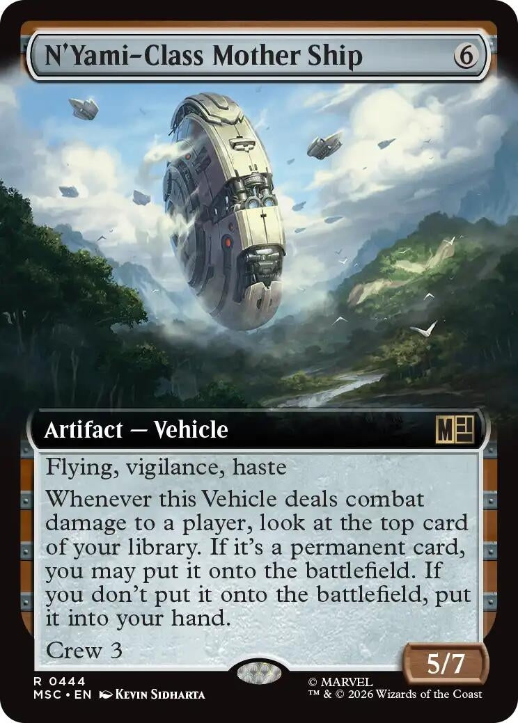 Image for N'Yami-Class Mother Ship (Extended Art) (444) [Commander: Marvel Super Heroes] - Magic: The Gathering