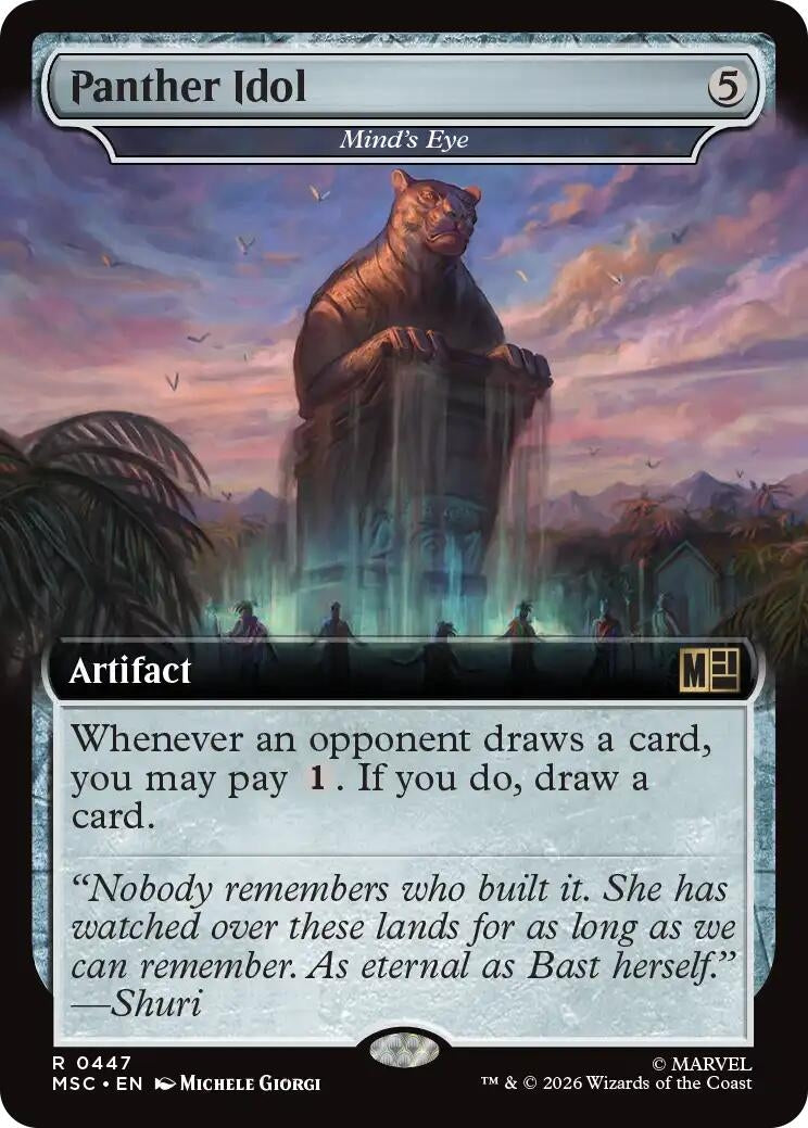 Image for Panther Idol - Mind's Eye (Extended Art) (447) [Commander: Marvel Super Heroes] - Magic: The Gathering