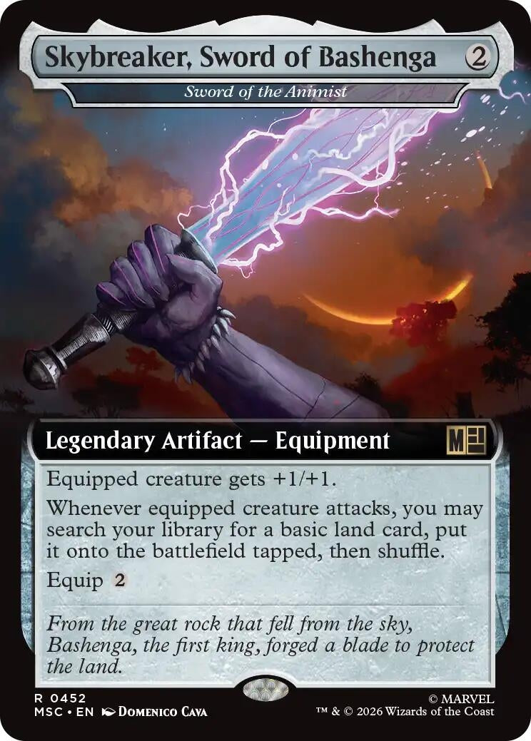 Image for Skybreaker, Sword of Bashenga - Sword of the Animist (Extended Art) (452) [Commander: Marvel Super Heroes] - Magic: The Gathering