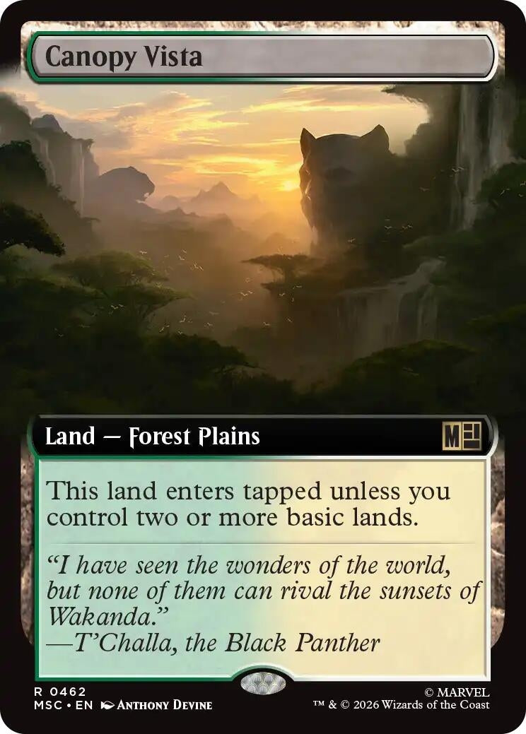 Image for Canopy Vista (Extended Art) (462) [Commander: Marvel Super Heroes] - Magic: The Gathering