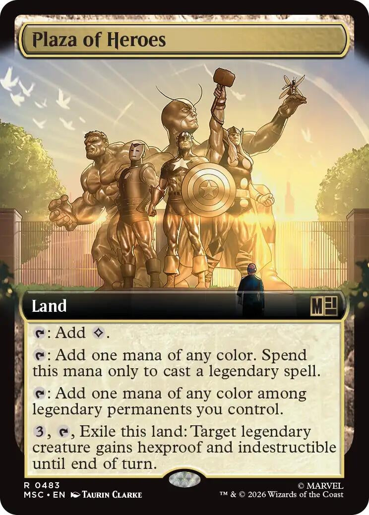 Image for Plaza of Heroes (Extended Art) (483) [Commander: Marvel Super Heroes] - Magic: The Gathering