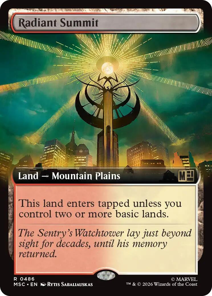 Image for Radiant Summit (Extended Art) (486) [Commander: Marvel Super Heroes] - Magic: The Gathering