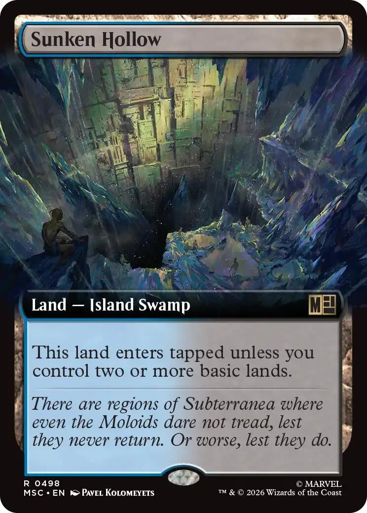 Image for Sunken Hollow (Extended Art) (498) [Commander: Marvel Super Heroes] - Magic: The Gathering