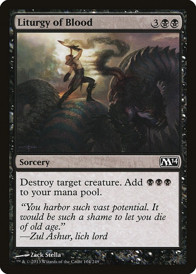 Image for Liturgy of Blood (104) [Magic 2014 (M14)] - Magic: The Gathering