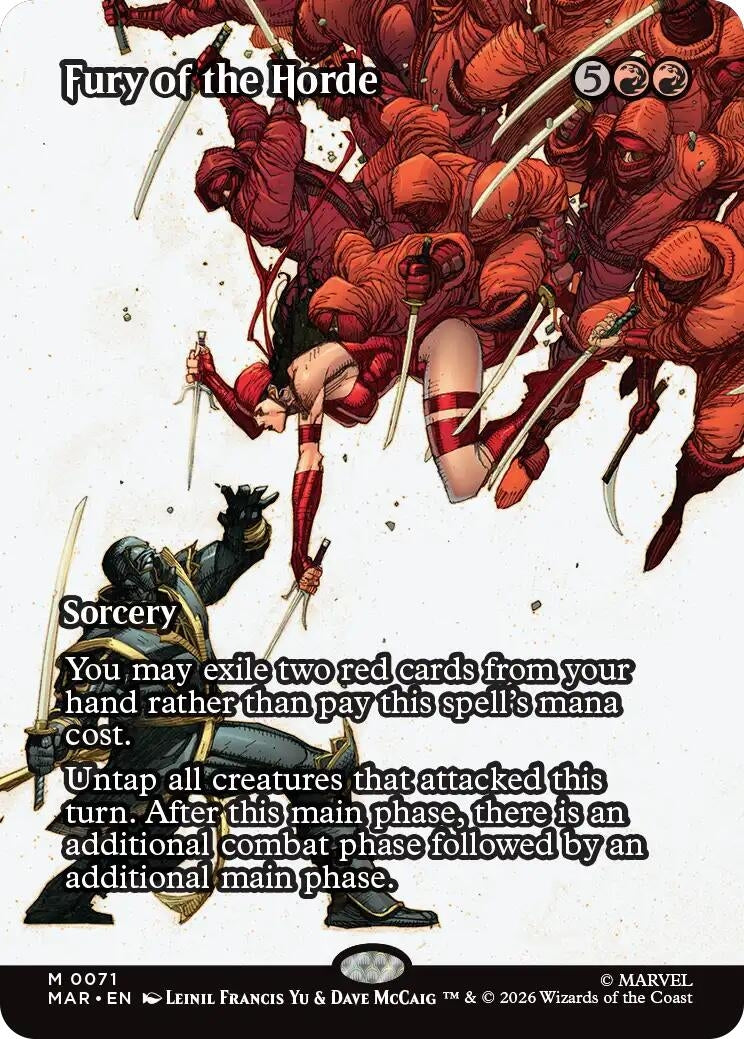 Image for Fury of the Horde (Borderless) (71) [Marvel Universe Eternal-Legal] - Magic: The Gathering