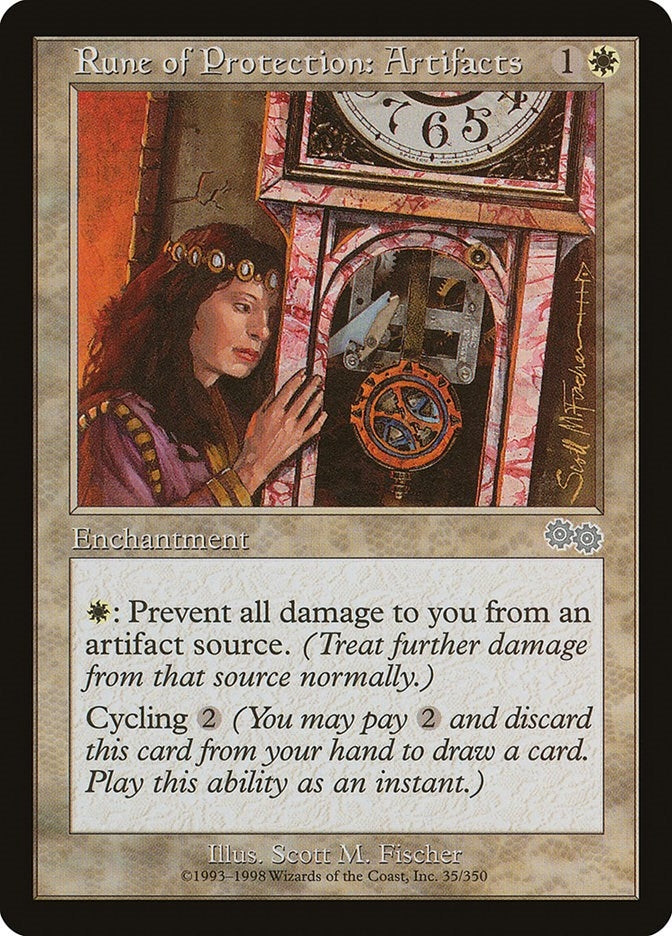 Image for Rune of Protection: Artifacts (35) [Urza's Saga] - Magic: The Gathering