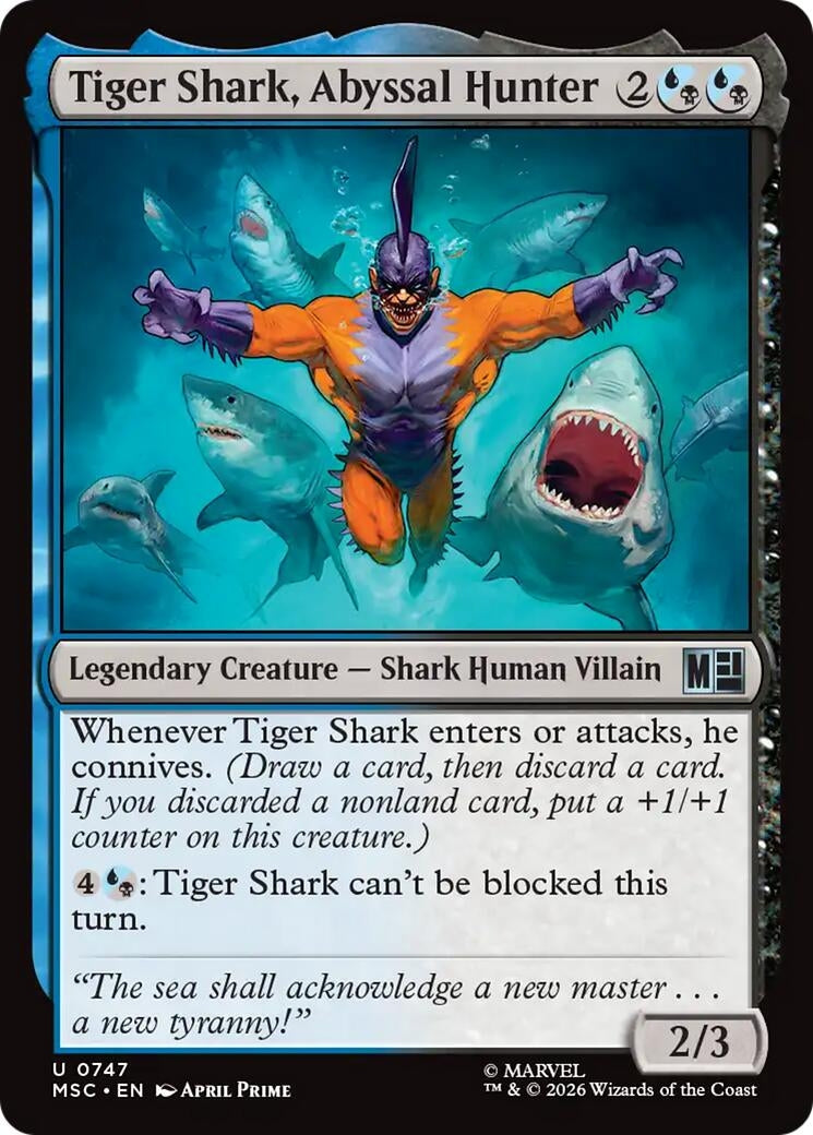 Image for Tiger Shark, Abyssal Hunter (747) [Commander: Marvel Super Heroes] - Magic: The Gathering
