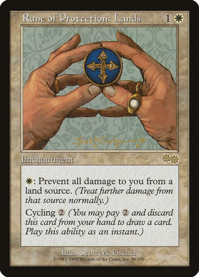 Image for Rune of Protection: Lands (39) [Urza's Saga] - Magic: The Gathering