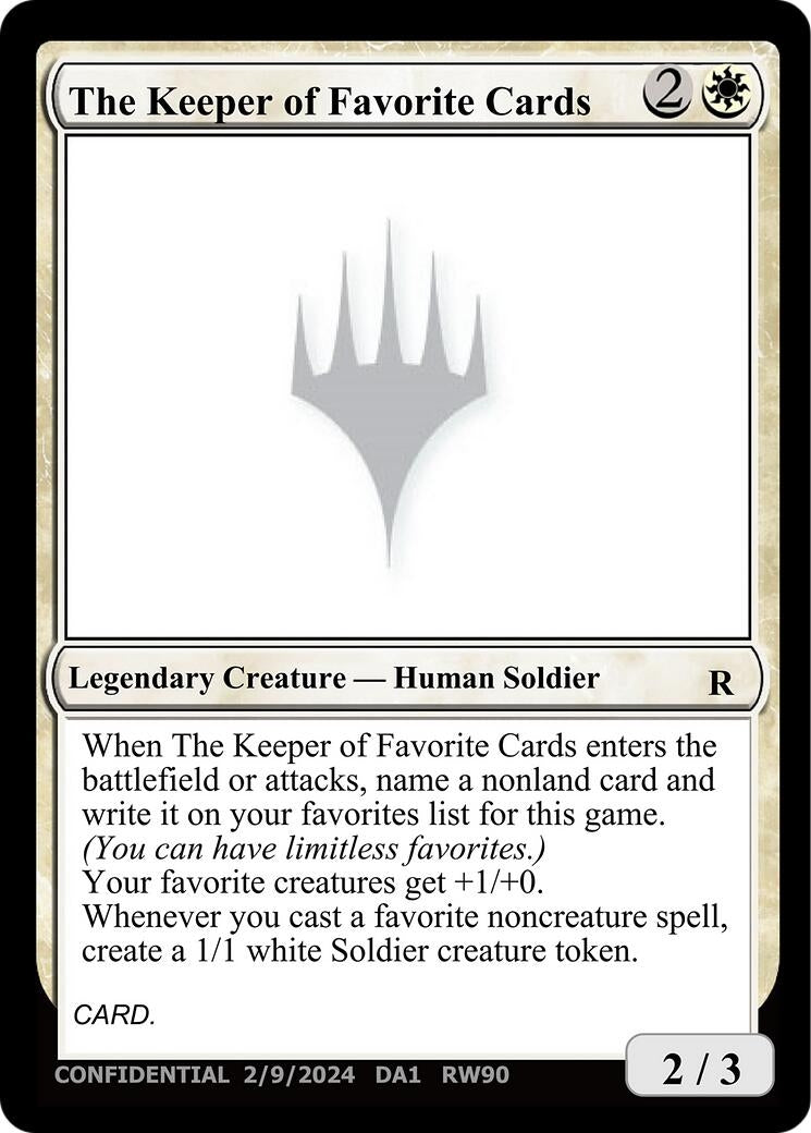 Image for The Keeper of Favorite Cards (2/9/2024) [Un-Known Event Playtest Cards] - Magic: The Gathering