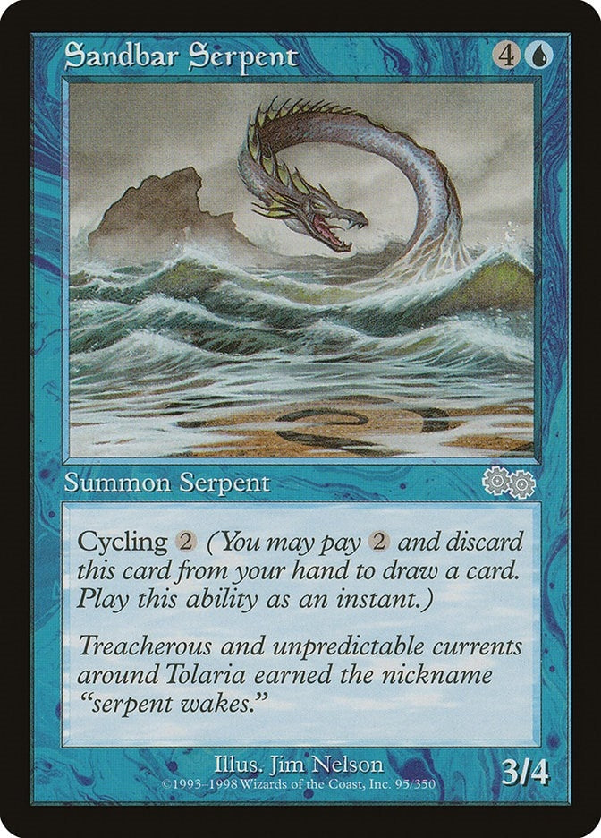Image for Sandbar Serpent (95) [Urza's Saga] - Magic: The Gathering
