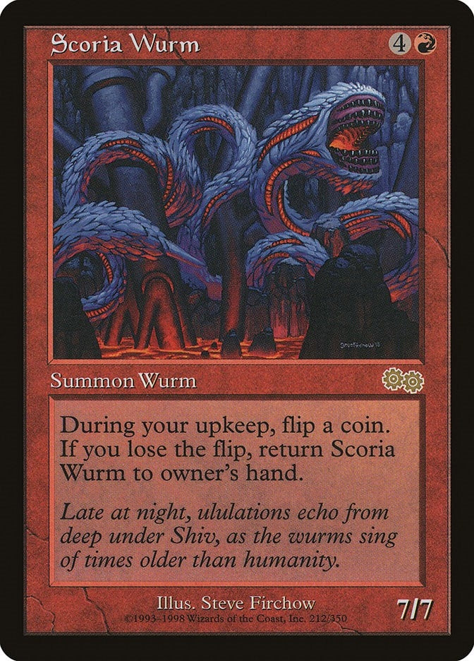 Image for Scoria Wurm (212) [Urza's Saga] - Magic: The Gathering
