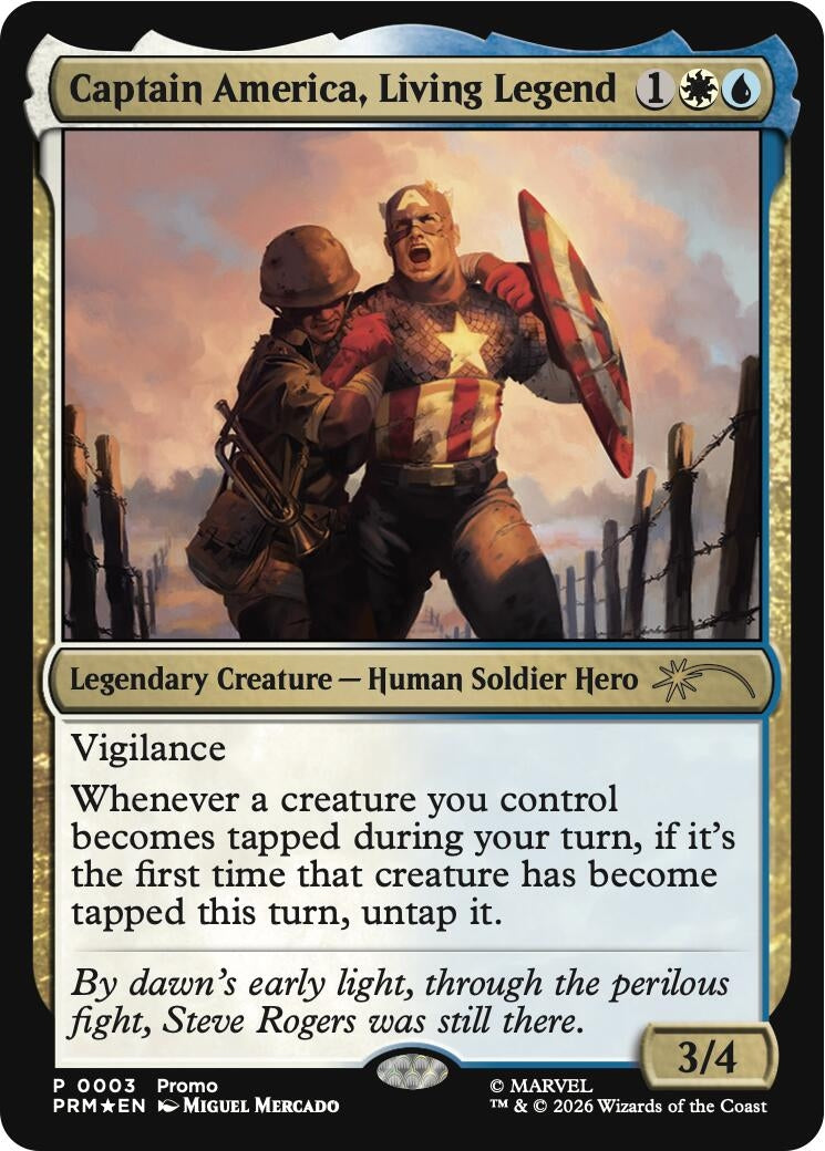 Image for Captain America, Living Legend (3) [Media Promos] - Magic: The Gathering