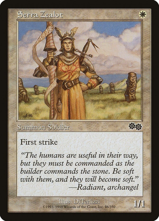 Image for Serra Zealot (46) [Urza's Saga] - Magic: The Gathering