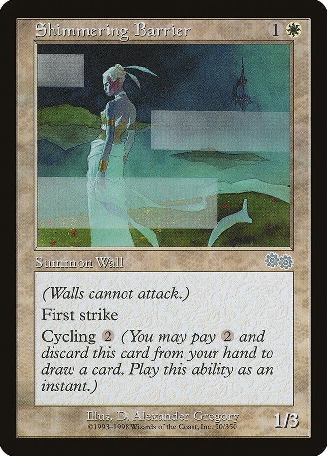 Image for Shimmering Barrier (50) [Urza's Saga] - Magic: The Gathering