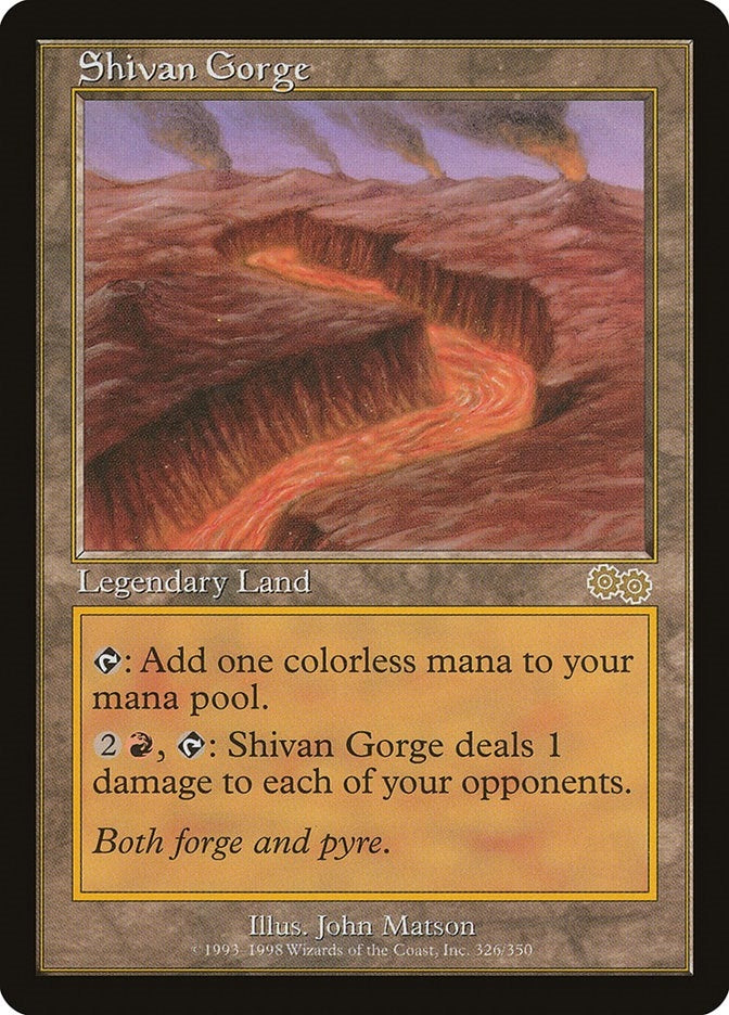 Image for Shivan Gorge (326) [Urza's Saga] - Magic: The Gathering