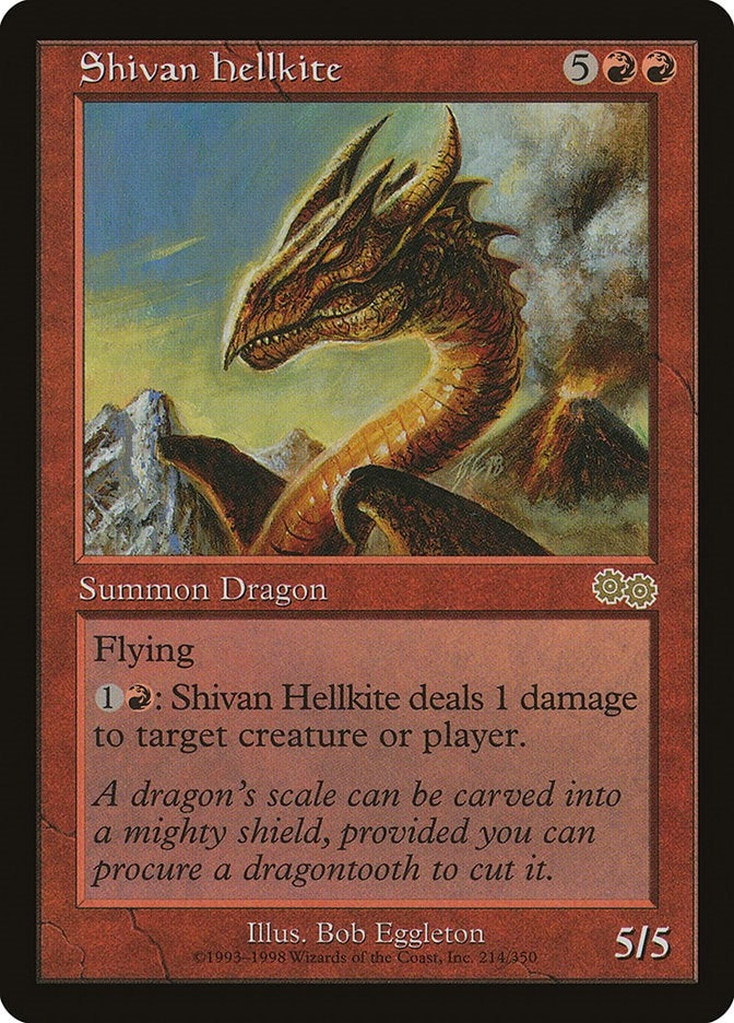 Image for Shivan Hellkite (214) [Urza's Saga] - Magic: The Gathering