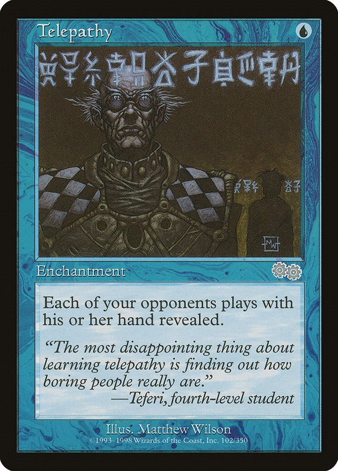 Image for Telepathy (102) [Urza's Saga] - Magic: The Gathering