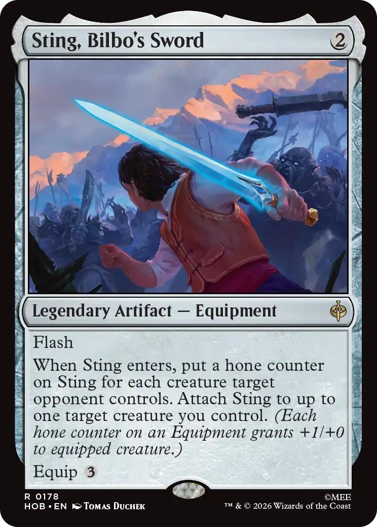 Image for Sting, Bilbo's Sword (178) [The Hobbit] (HOB) - Magic: The Gathering