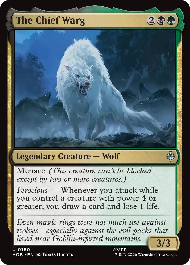 Image for The Chief Warg (150) [The Hobbit] (HOB) - Magic: The Gathering