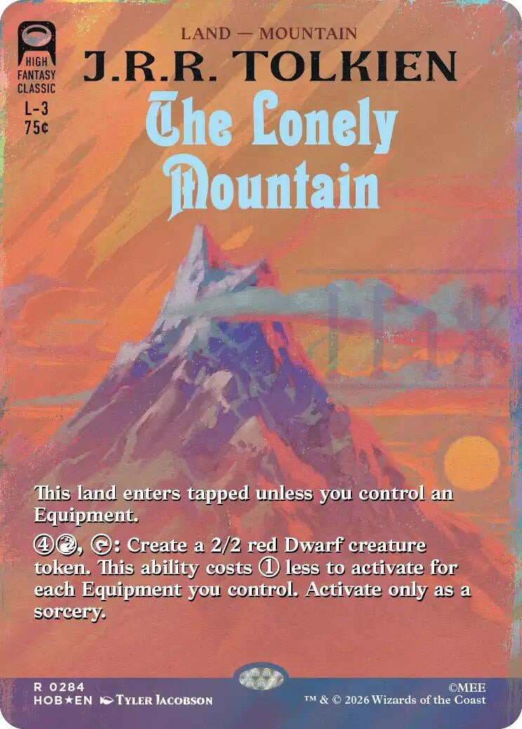 Image for The Lonely Mountain (Borderless) (0248) (Surge Foil) (248) [The Hobbit] (HOB) - Magic: The Gathering